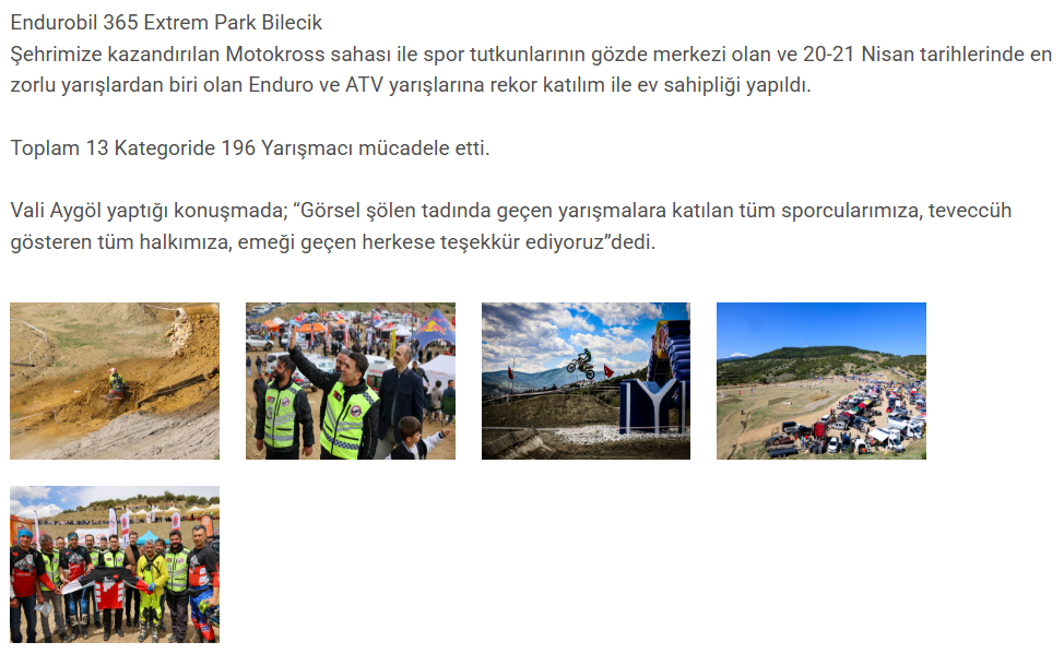 TÜRKİYE NİN EN BÜYÜK MOTOKROS SAHASI ENDUROBİL 365 EXTREM PARK BİLECİK