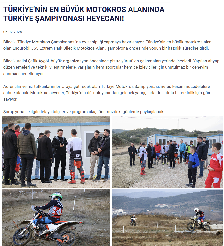 TÜRKİYE'NİN EN BÜYÜK MOTOKROS ALANINDA TÜRKİYE ŞAMPİYONASI HEYECANI!